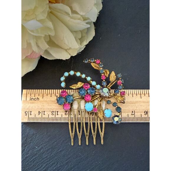 Bridal Hair Comb Vintage Hair Jewelry Art Deco Wedding Clips - Picture 4 of 4
